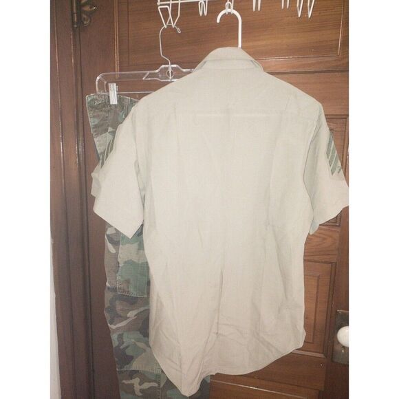 USMC Uniform SGT Rank Service Khaki Shirt SZ 15 & Camo Pants SZ Small Regular - Picture 6 of 14